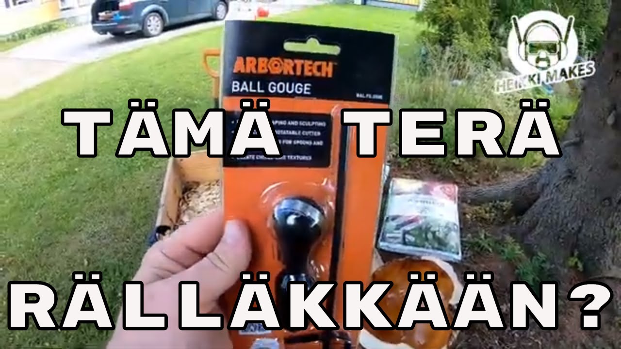 Pahkan työstö Arbortech ball gouge työkalulla