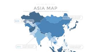 Editable Asia Map PowerPoint Template – Fully Customizable Slides with All Countries