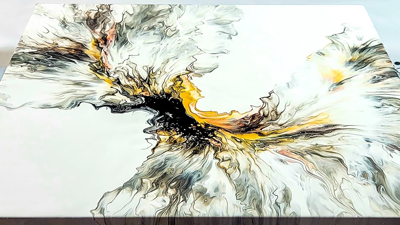 Dutch Pour Technique - GenCrafts Pouring Paint - Acrylic Pouring - YouTube