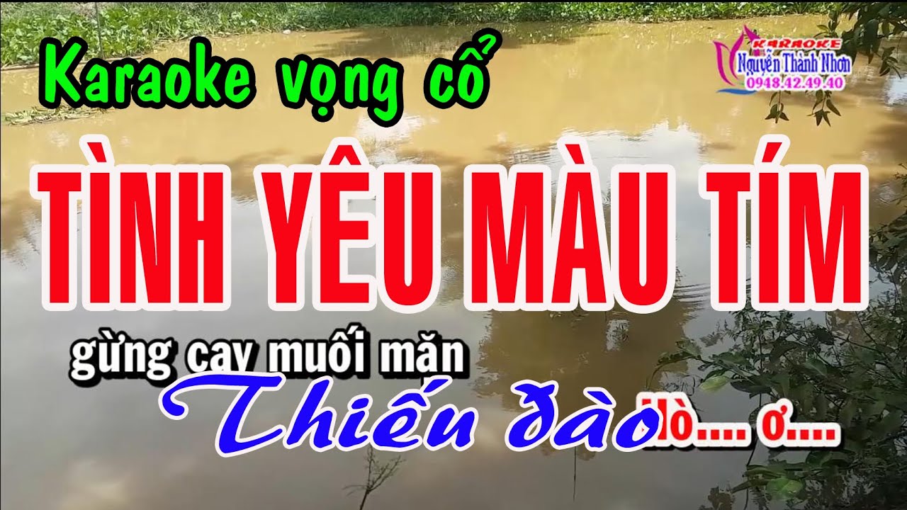 Karaoke vọng cổ TÌNH YÊU MÀU TÍM - THIẾU ĐÀO [Hát cùng Jimmy Tran]