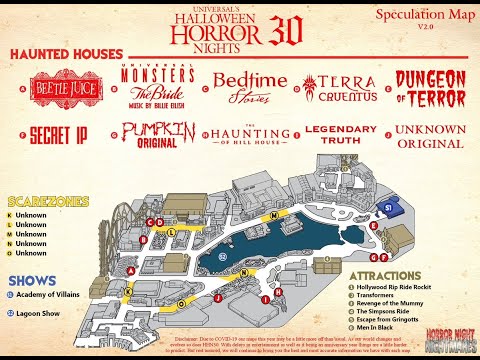 halloween 2020 map Hhn 30 Speculation Map 2 Youtube halloween 2020 map