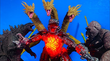 Mecha Godzilla vs Godzilla vs Kong vs king Ghidorah parts 1,2,3 all together