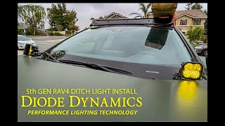 RAV4 DITCH LIGHT HOW TO INSTALL + WIRE | DIODE DYNAMICS 3” PRO WITH LP ADVENTURE BRACKETS IN DEPTH