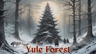 YULE FOREST 🌲 | Enchanting Choir, Cozy Winter Atmosphere with Icy Wind and Snowfall Sounds | ASMR