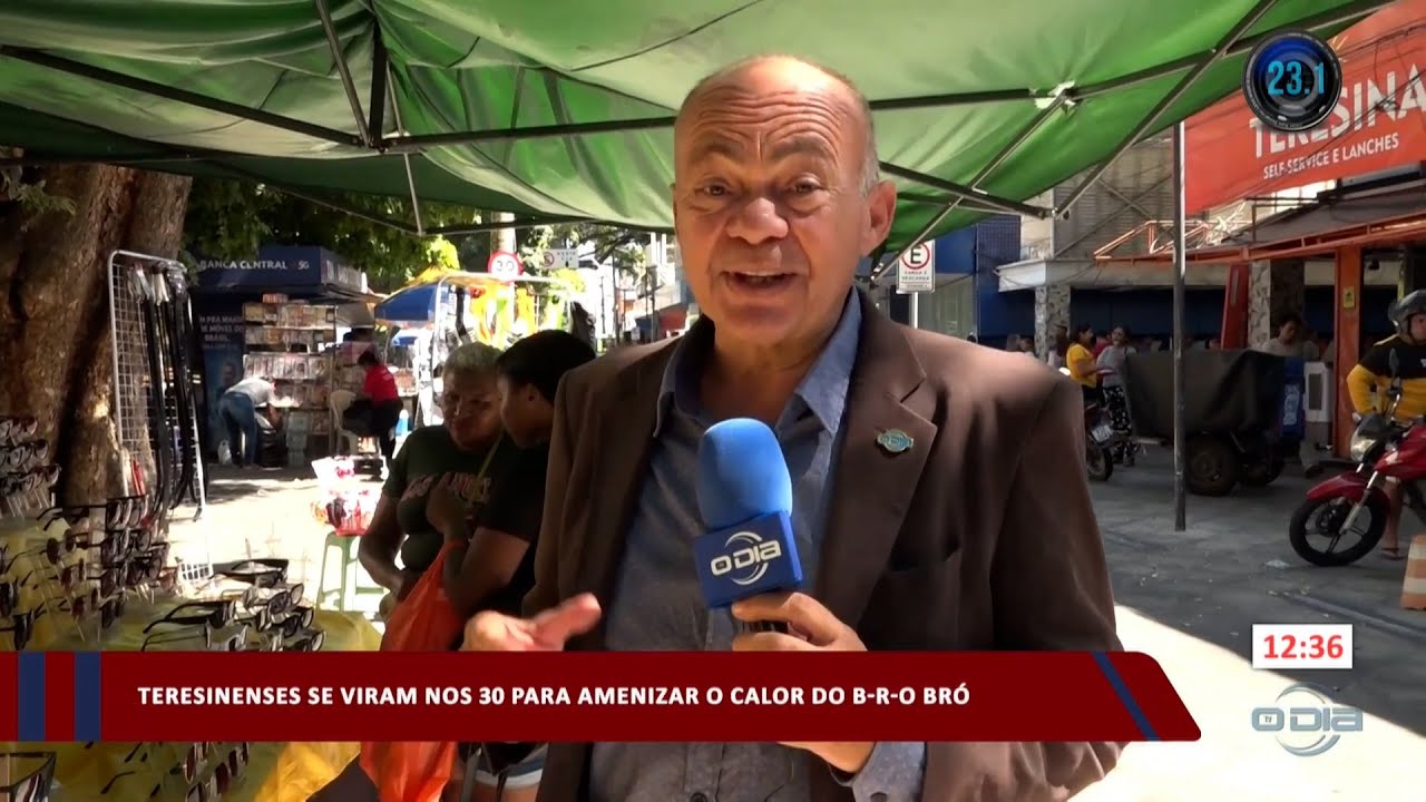 Teresinenses se viram nos 30 para amenizar calor no B-r-o-bró 13 09 2023