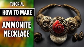 Part1! NEW TUTO! How to Make Faux Ammonite Necklace, Earrings and Ring!