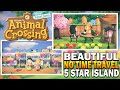 Beautiful 5 Star Island With No Time Travel! Animal Crossing New Horizons Island Tour