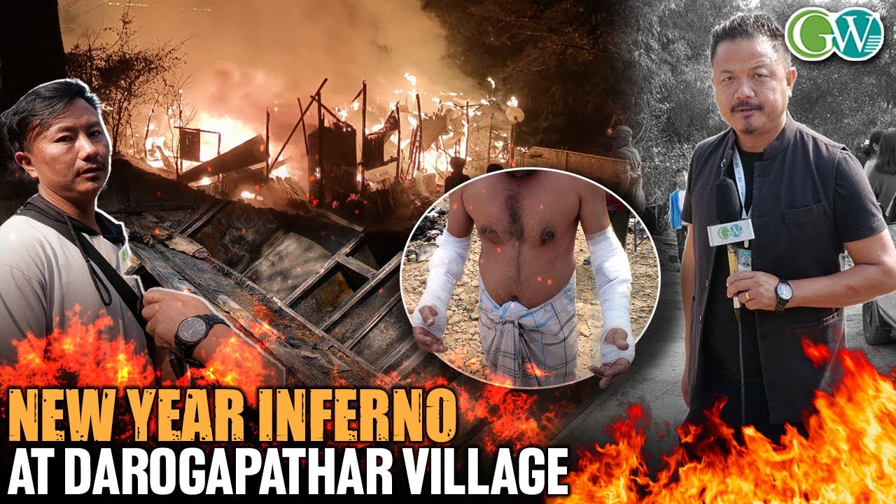 NEW YEAR'S FIRE CRACKERS IGNITE MASSIVE INFERNO AT DAROGAPATHAR VILLAGE