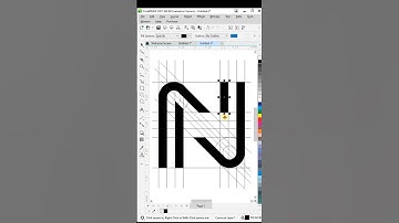 Creative Letter N+H Logo Design in Coreldraw #shorts