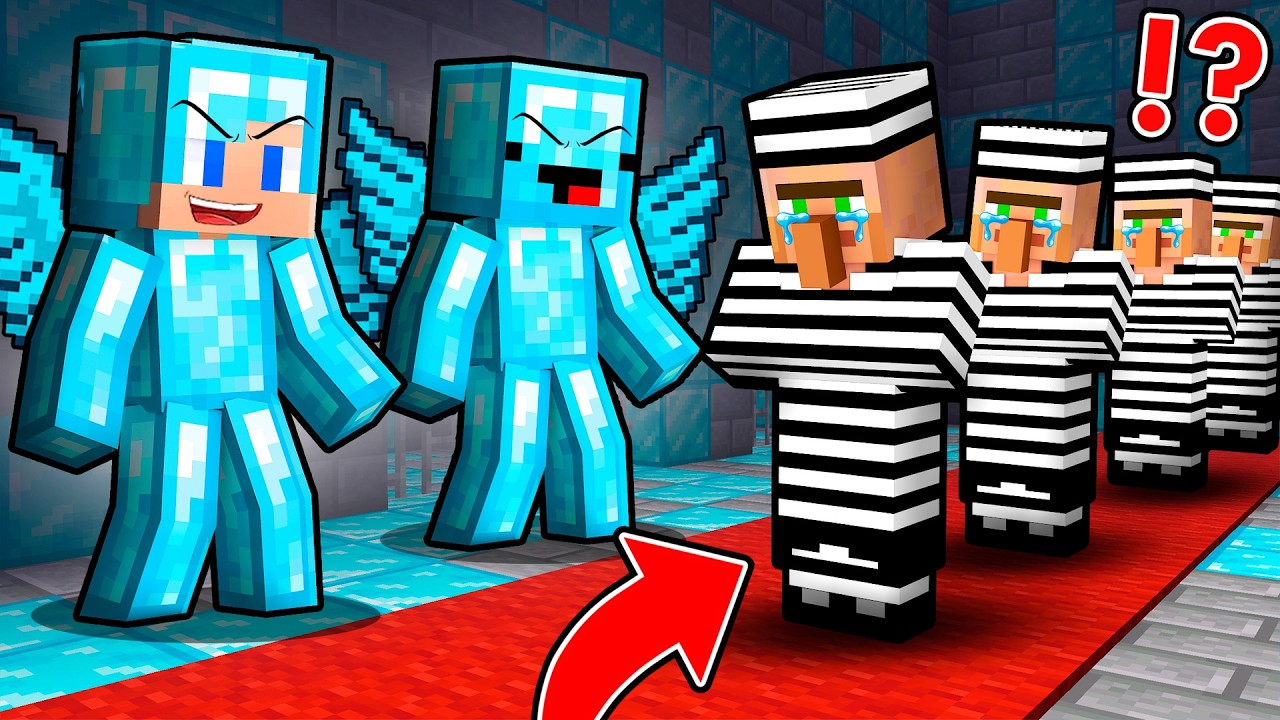 Джей-Джей и Майки стали алмазными богами, чтобы арестовать жителей деревни в битве - Майзен в Min...