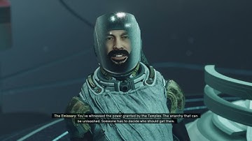 Starfield Conversation - Starborn Acting Indifferent to Both The Hunter and The Emissary - Choice