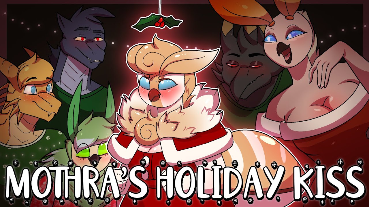 Mothra's Holiday Kiss 💖(Godzilla Comic Dub) - YouTube
