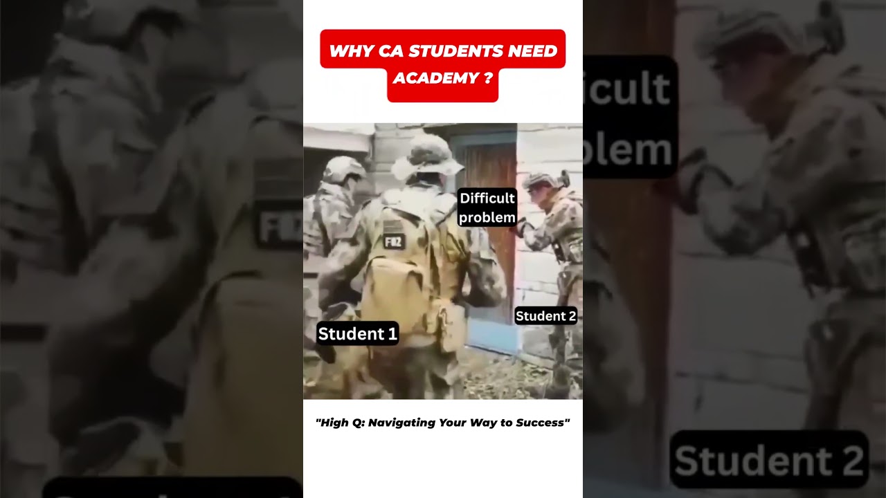 🔥 WHY CA STUDENTS NEED HIGH Q ACADEMY ? 🚀 