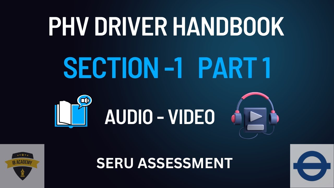 Section 1- Part 1 - SERU Assessment Audio visual  Free training #tfl, #phv, #seru, #taxi, #london