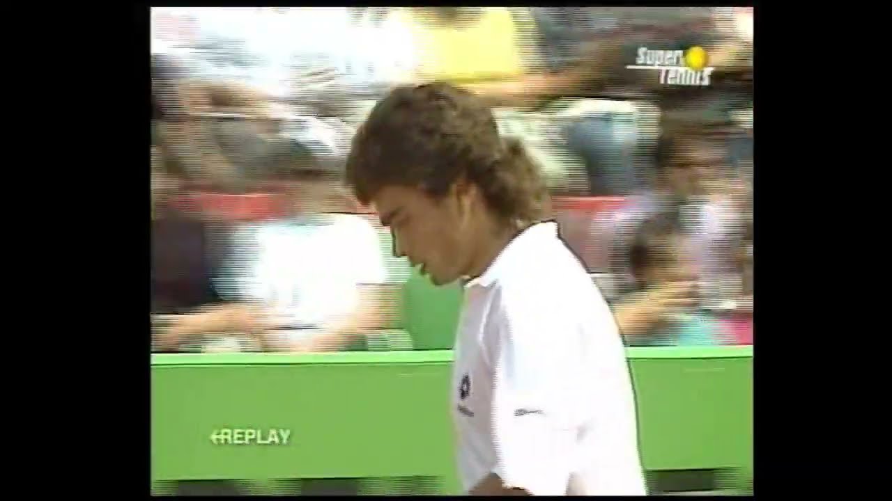 Rome 1989 QF Agassi vs Perez-Roldan