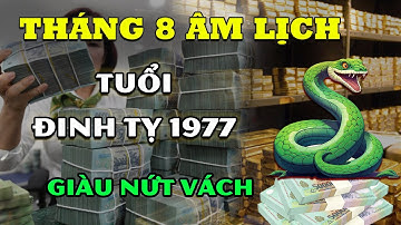 Tử Vi Tuổi Đinh Tỵ 1977 Nhận Vận Đỏ Trời Ban Trúng Số Độc Đắc, Trăm Tỷ Cầm Tay Tháng 8 Âm Lịch