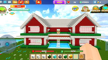 How to make red house in skyblock (Blockman go)