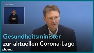 Corona-Lage: mit Gesundheitsminister Karl Lauterbach , Lothar H. Wieler und Andreas Gassen
