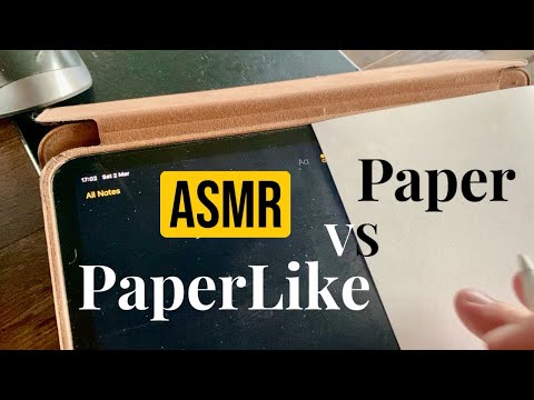 ASMR PaperLike for iPad vs Paper |  Apple Pencil