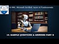 10. AI - 900 :: Sample Questions &amp; Answers Part X