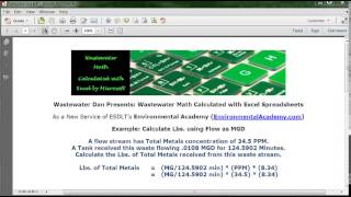 Calculate Lbs. using Flow MGD