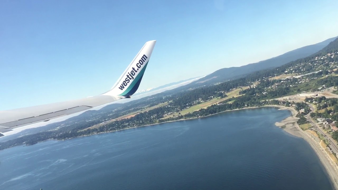 WestJet departing Victoria (YYJ), Canada