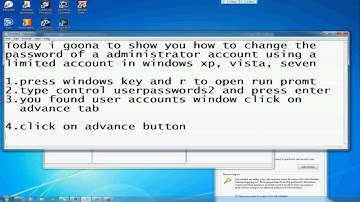 Hack and Change Password in Win XP, Vista or Seven