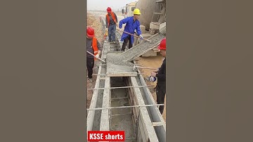 Thumbnail of Drainage concrete pouring technique,without wasting of material and very fast #innovation #subscribe