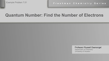 Chemistry Help Workshop 7.01: Finding the Number of Electrons from Quantum Number