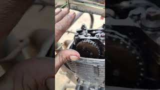Honda Shine tappet setting and timing chain sound problem #automobile #viral #bike #youyubeshort