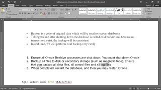 Oracle Database Backup & Recovery | Cold, Hot, Manual and RMAN Backup Part 2