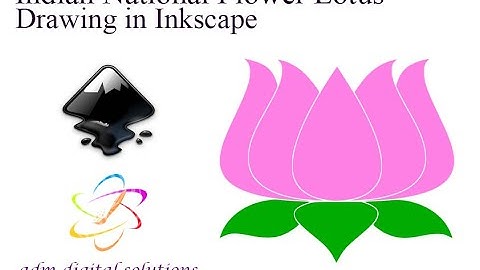 How to Draw Lotus Flower in Inkscape || Indian National Flower Lotus Drawing in Inkscape
