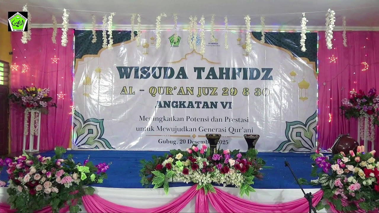 WISUDA TAHFIDZ AL QUR'AN JUZ  29 \u0026 30 ANGKATAN VI SD IT AL FIRDAUS GUBUG GROBOGAN