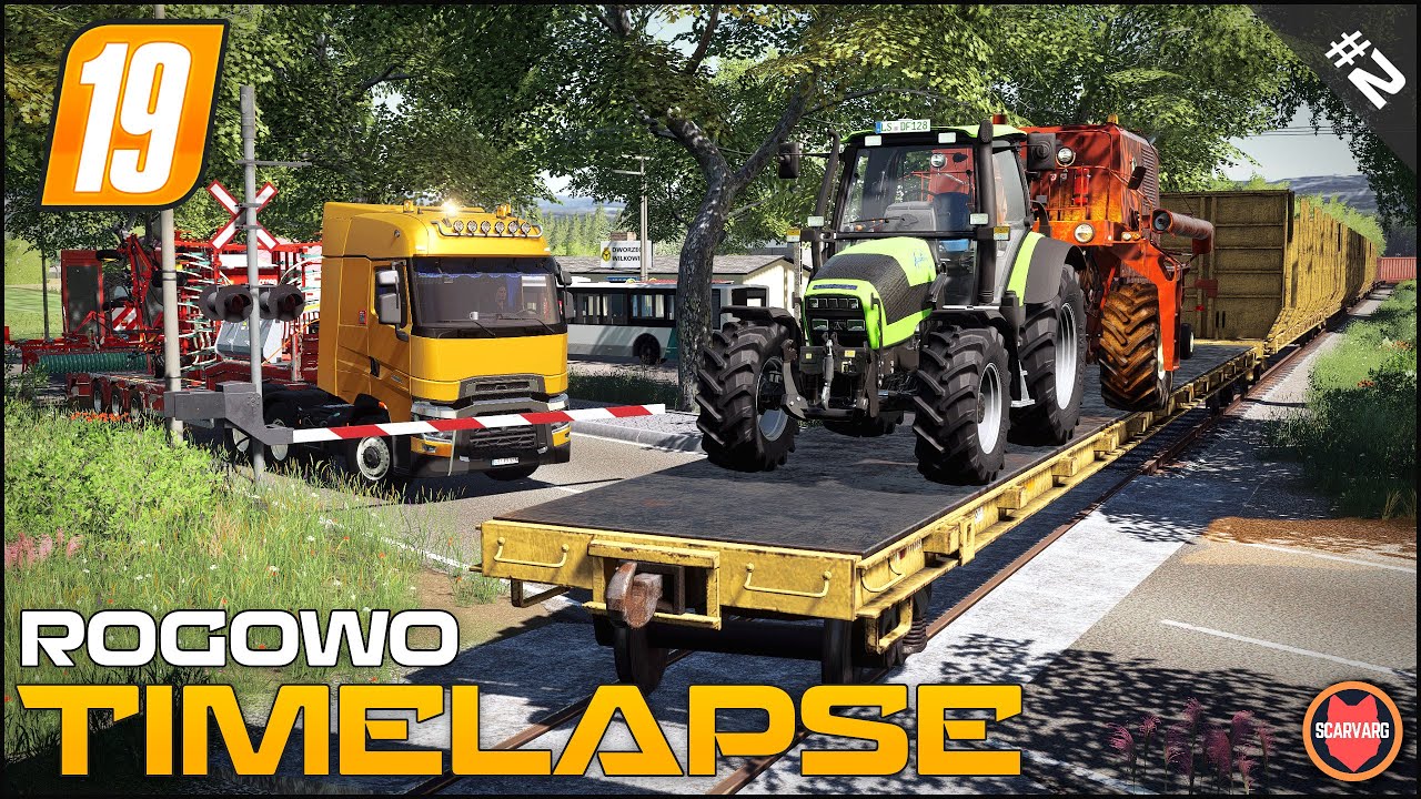 🇵🇱 Transporting Bizon Z056 On The Train & New Deutz-Fahr Agrotron 150 ⭐ FS19 Rogowo Timelapse