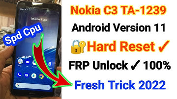 Nokia C3 Frp Reset 100% HMD | TA-1239 Hard Reset✓ FRP Pattern Pin Password ✅ All Nokia Unlock 2023✓