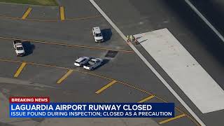 LaGuardia Airport runway closed after 'depression' found during inspection
