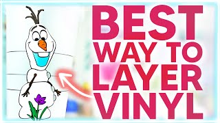 HOW TO LAYER VINYL THE EASY WAY WITH PARCHMENT PAPER + CRICUT | Layer Multiple Vinyl Easy Way