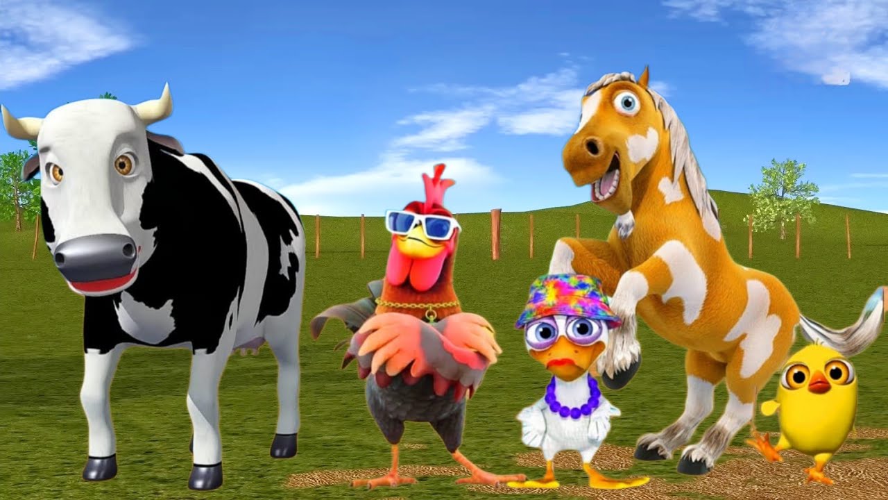 El Pollito Pio 3D - Canciones de la Granja de Zenón | el Pollito y el Tractor de la Granja