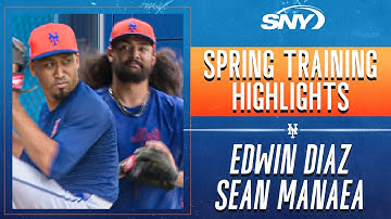 Edwin Diaz and Sean Manaea take the mound at Mets spring training | Highlights | SNY
