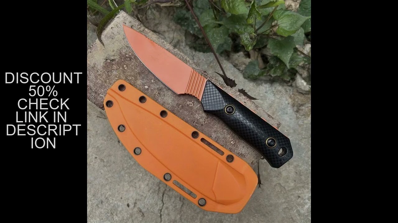 Orange Blade EDC Outdoor 15600 Fixed Blade Knife D2 Blade Stonewashed Camping Equipment Straight Kni