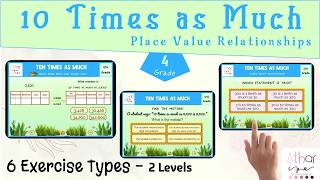 10 Times as Much Boom Cards Place Value Relationships 10 Times as Many 4th Grade
