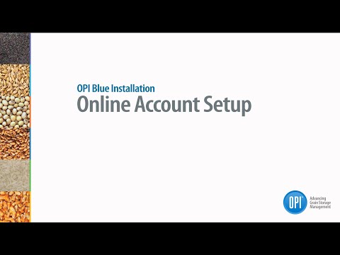 OPI Blue Installation Video - Online Account Setup