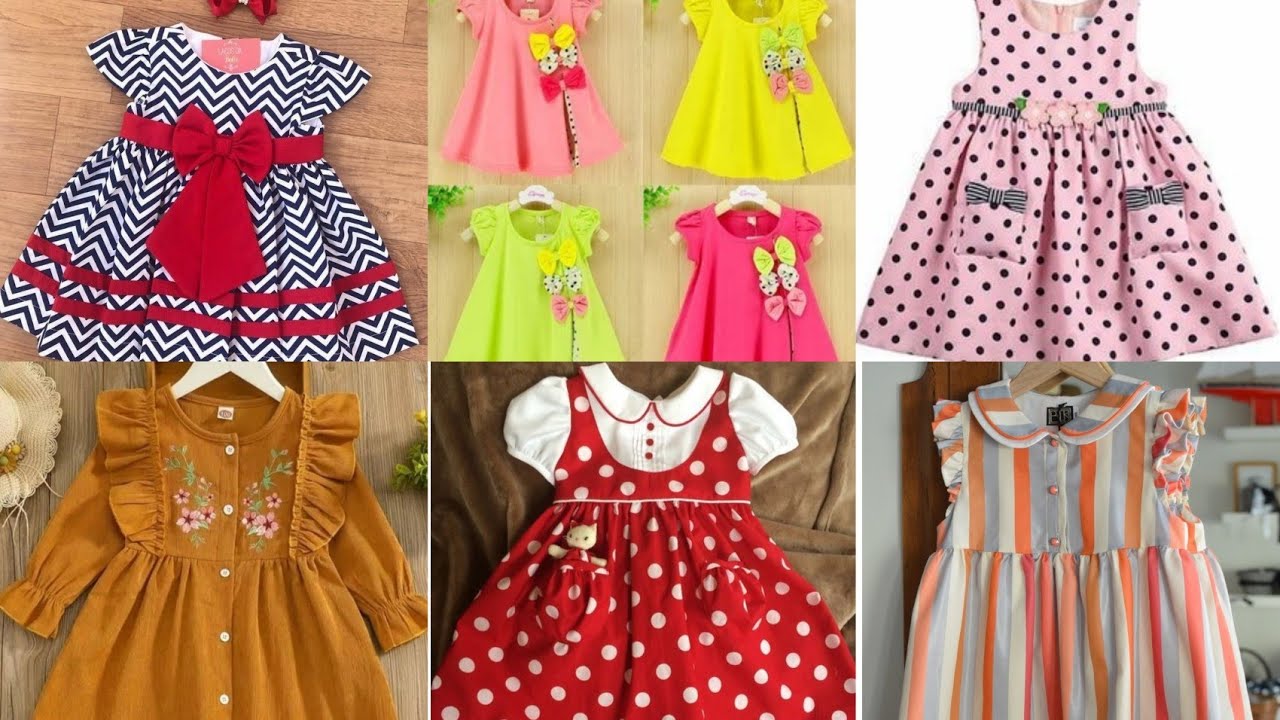 New tranding stylish Dress design ideas for baby girls /drafting and