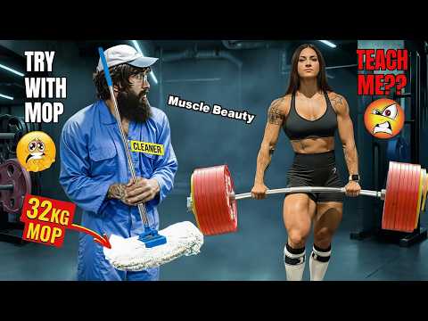 ANATOLY Uses 32kg Mop in the Gym _ Bodybuilders Laughed… Until The Cleaner Became the King! 👑🧹