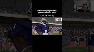 Notre Dame injuring defenders with their physical run game. NCAA Football 06 #ncaa06 #cfb #notredame