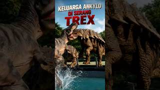 KELUARGA ANKYLOSAURUS DI SERANG T-REX BIG EATIE #dinosaur #ankylosaurus #trex #jurassicworld #jwe2