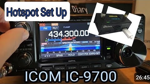 ICOM IC-9700 , ADD HOTSPOT & Live Test