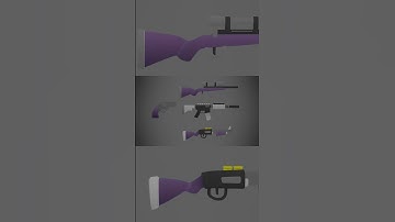 Poly World | Toon Guns (Download on Sketchfab) #gamedev #blender #shorts