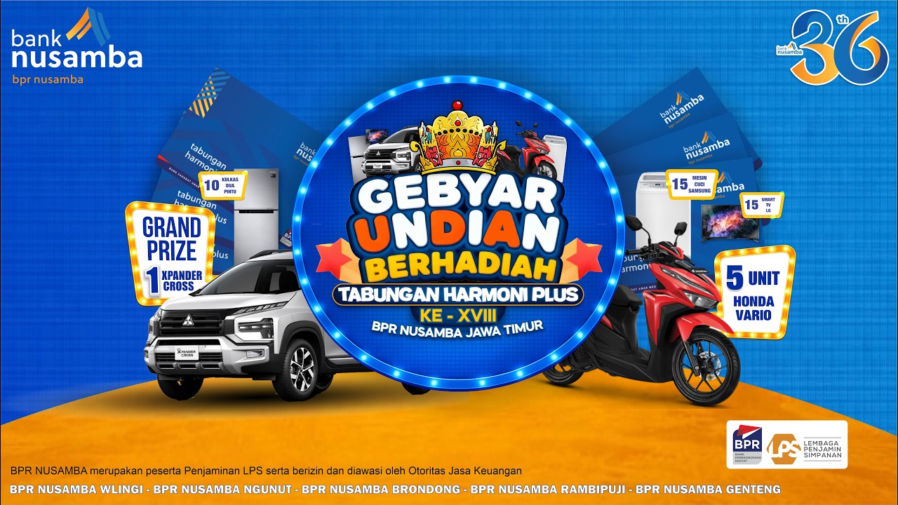 GEBYAR UNDIAN TABUNGAN HARMONI PLUS XVIII/2025 WILAYAH JAWA TIMUR