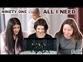 Реакция на NINETY ONE - ALL I NEED | MV Reaction